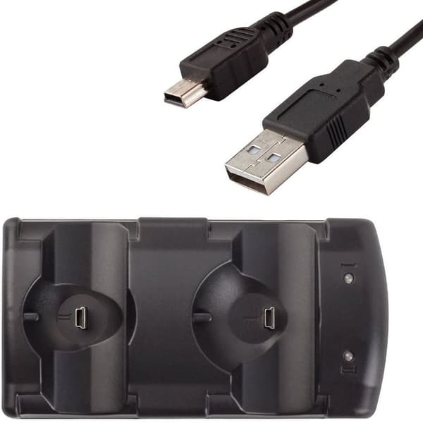Charging Station for Playstation 3 Controllers, 2-in-1 Charging Dock with LED Light Display