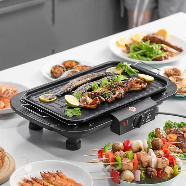 1800W elektrisk grill til hjemmebrug, EU-stik Red EU Plug Red