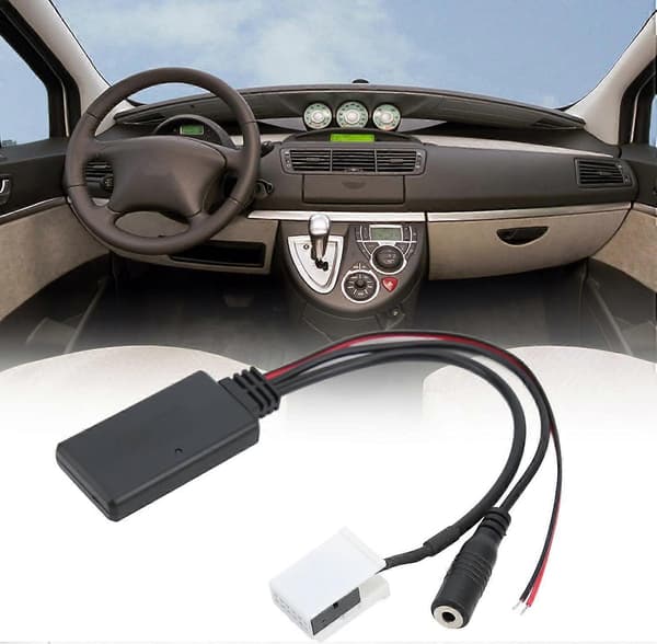 Aux-adapter, Bluetooth 5.0 billjud AUX-adapterkabelmodul för C2 C4 C5 C6 C8 för 207 307 407 607 807