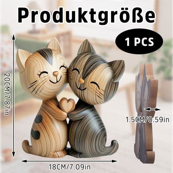Treprydnader - Katt - Natur - 2 stk - Moderne design - Flat 2D-design