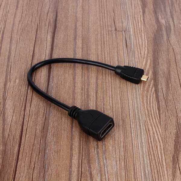 Micro HDMI Han til HDMI Hun Konverter Adapter Forlængerkabel Ledning 1080P