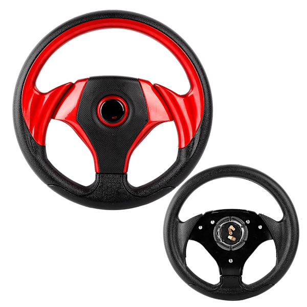 13 tum 320 mm Universal PU-läder Bil Sport Racing Drift Rattratt Röd