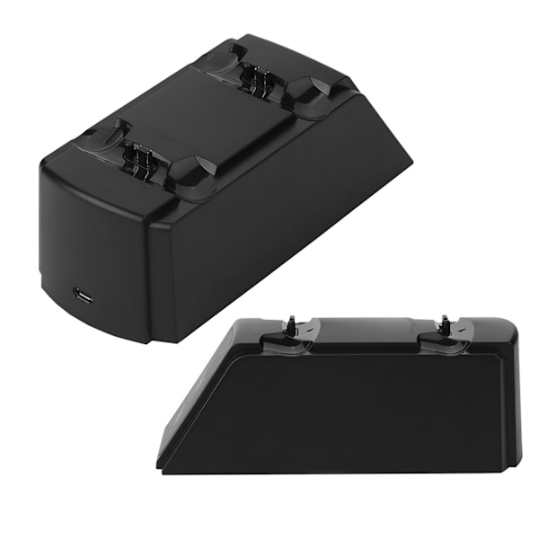2 in 1 USB Kaksoislataustelakka Latausasema PS4-ohjaimelle LED-valolla