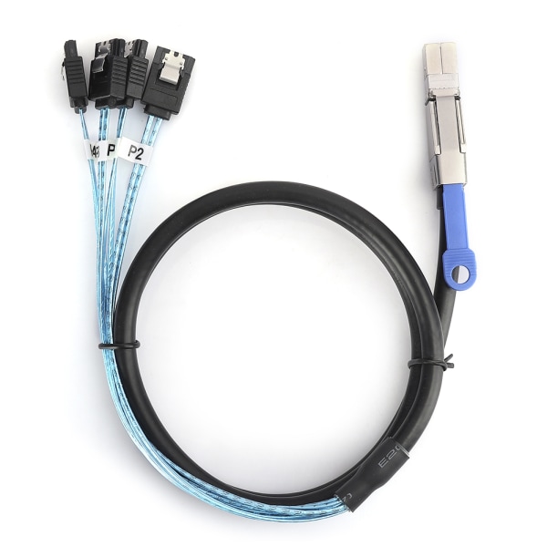 H0402 Mini SAS-kabel SFF-8644 til 4 x SATA Ekstern Server Harddisk Datatilbehør