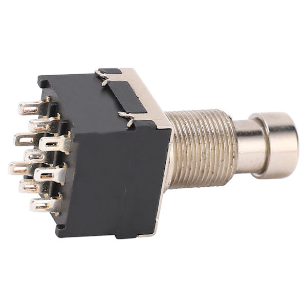 9-Pin Gitarreffektpedalbox Switch Metall PVC Högtemperaturbeständig för Ljudutrustning Svart