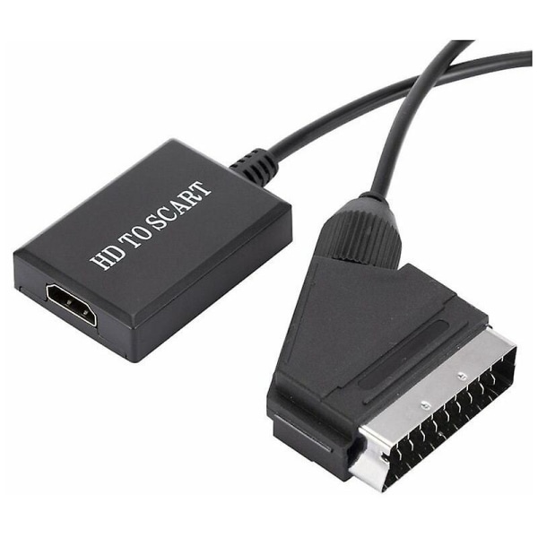 1080P HDMI til SCART Converter - Audio Video Adapter for Sky Box STB