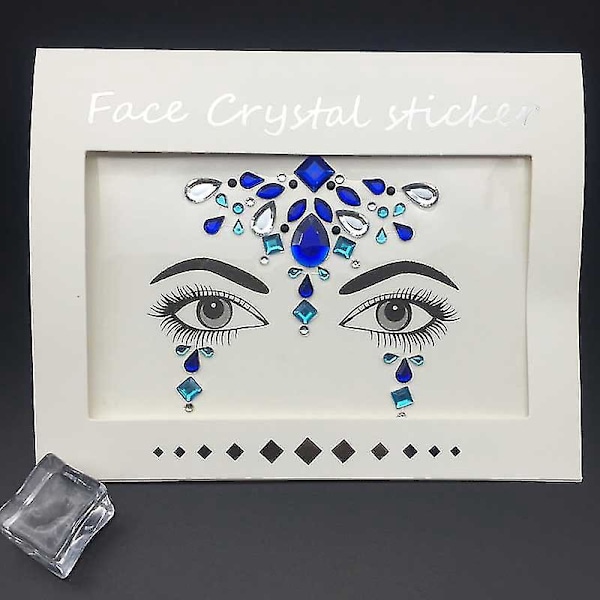 Rhinestone Face Gemstone Sticker för fester och festivaler1007