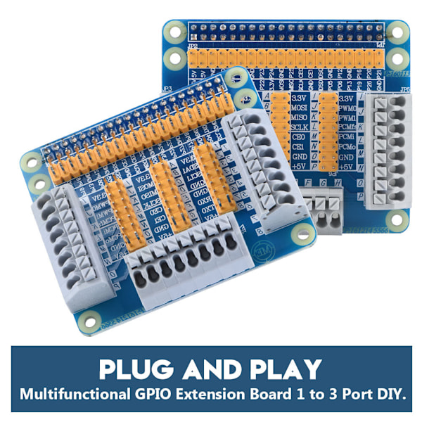 Monitoiminen GPIO-laajennuskortti ruuveilla ja hyppypiuhoilla Raspberry Pi 2 3 B:lle