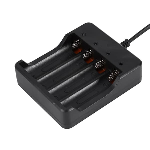 4 Spors Batterilader For 18650 Litium Oppladbart Batteri EU Plugg