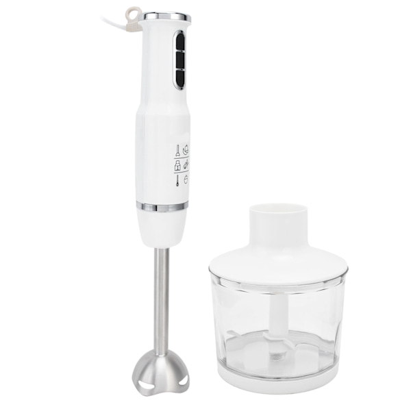 Multifunktionell Handmixer 750W Elektrisk Matberedare 3-växlad Justering EU-kontakt 220V Vit
