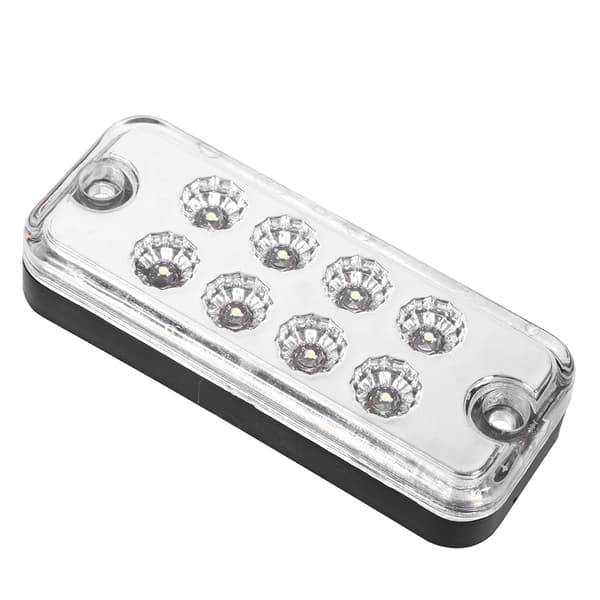 6 stk 8 LED markeringslys sidemarkeringslys indikatorlampe lastebil tilhenger hvit
