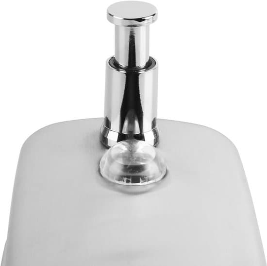 Allecto – Vægmonteret sæbedispenser – Håndsæbedispenser – Manuel sæbedispenser – Sølv – 500 ml.