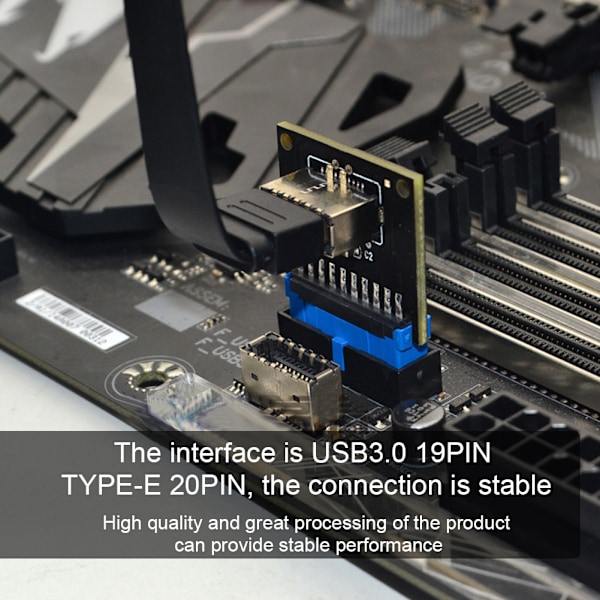 Emolevyn Laajennuskortti USB3.0 Etu 19PIN - 3.1 TYPE C Etu Type E Adapteri 20 - 19PIN