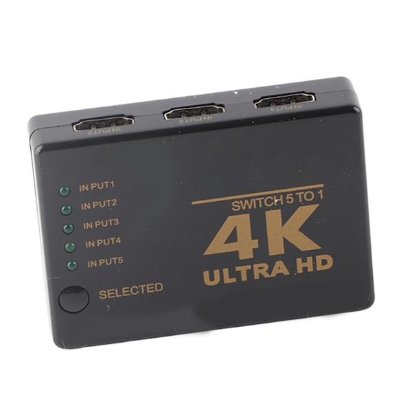 High‑Definition Multimedia Interface Switcher 5 inn 1 ut 1080P Konverter med Fjernkontroll