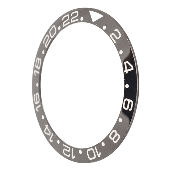 Keramisk Klockring Svart Bas Vit Siffra Klockring Insats Ersättningsdelar Tillbehör för Reparation 38mm