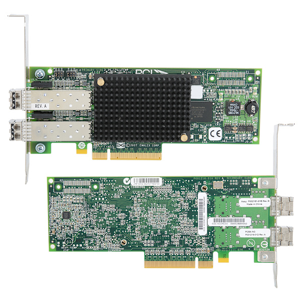För EMULEX LPE12002 FC HBA PCle 2.0 8G PCl E Dual Port Fiber Channel-kort HBA-kort