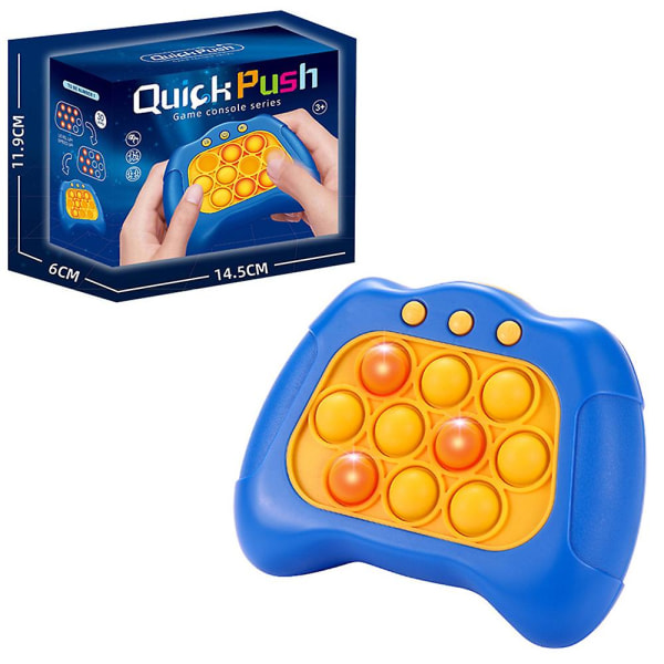 Elektrisk banebrydende puslespil Pop It-konsol Stressrelief Fidget Toy Quick Push Bubble-spilkonsol til børn