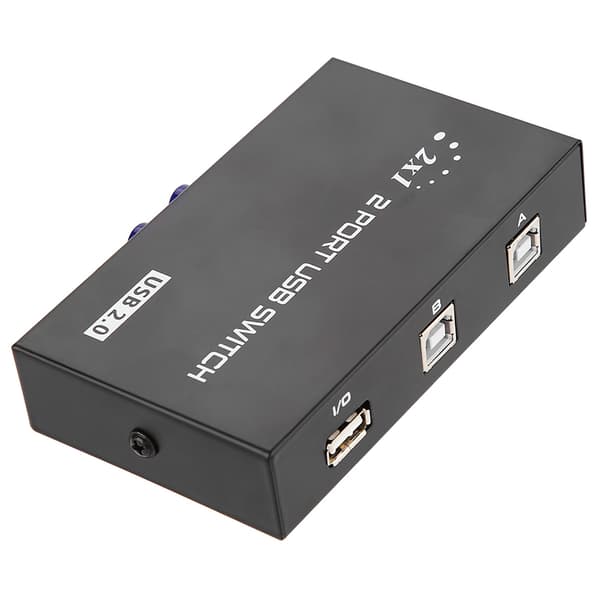 2/4 Port USB 2.0 Manuell Delningsswitch Switchbox för PC Skrivare Scanner (2 Portar)