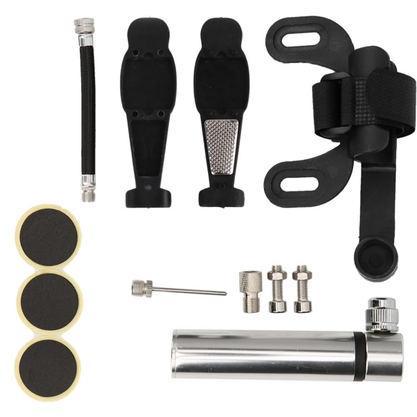 Pyörän renkaiden korjaussarja Mini Bike Pump Repair Kit -lisävaruste Road Mountain Bikes Silver