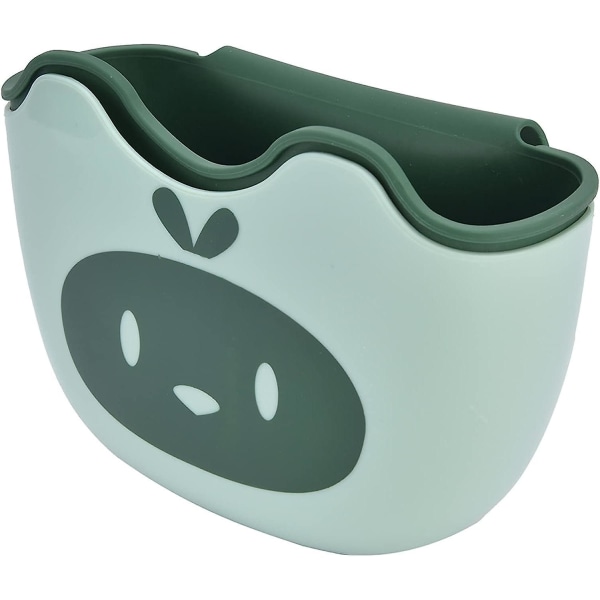 Grøn køkkenvask hængende svampeafløbsstativ holderkurv - 5,7x2,2x3,5in