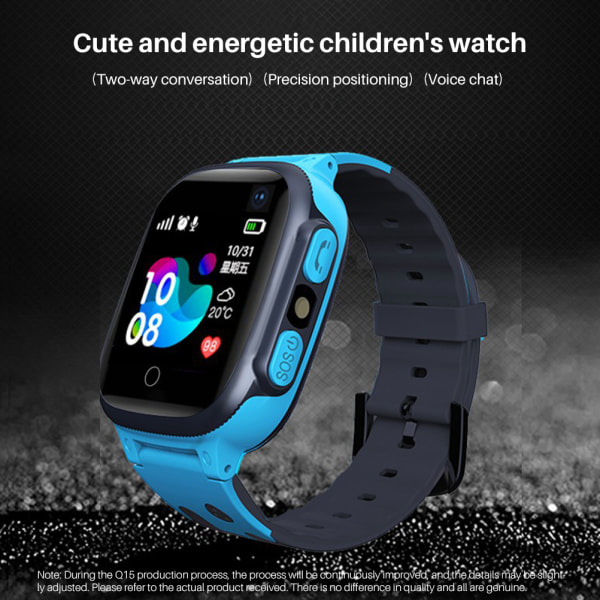 Kids Smartwatch LBS Smart Watch med lommelykter Anti Lost Voice Chat for gutter Jenter Bursdagsgaver blue