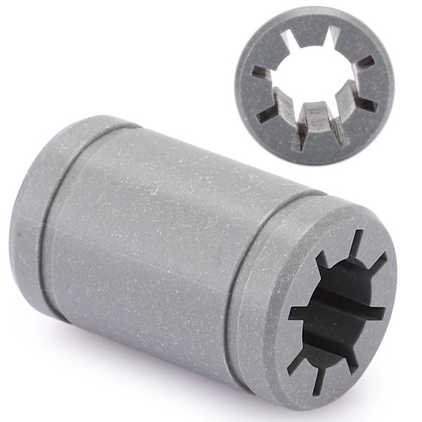5 stk. 3D Printer Plastik Leje Grå Solid Polymer RJMP-01-08 til 10-30mm Akseldiameter