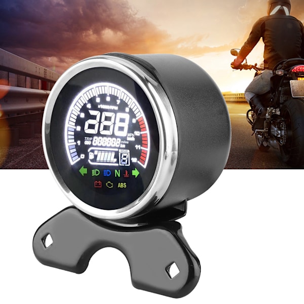 LCD-display til motorcykel - Digital kilometertæller, speedometer og omdrejningstæller