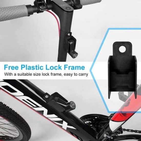 Disc Brake Lock - Disc Lock with Reminder Cable and Holder - Bicycle Lock - E-scooter Accessories - For E-bike / Motorcycle / Scooter