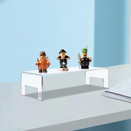 2x Transparent Acrylic Risers for Collectibles and Decorations (17.5 x 8 x 7 cm)