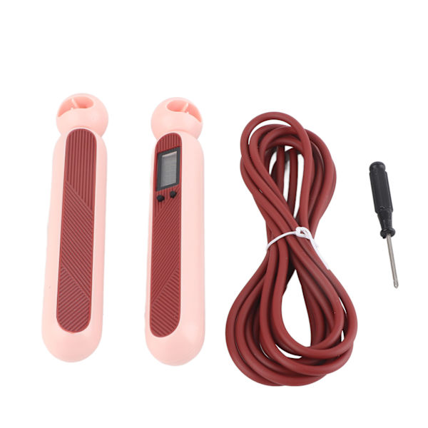 Digital Hopprep med Räknare för Fitness Kroppsskulptering Rosa Lång Rep