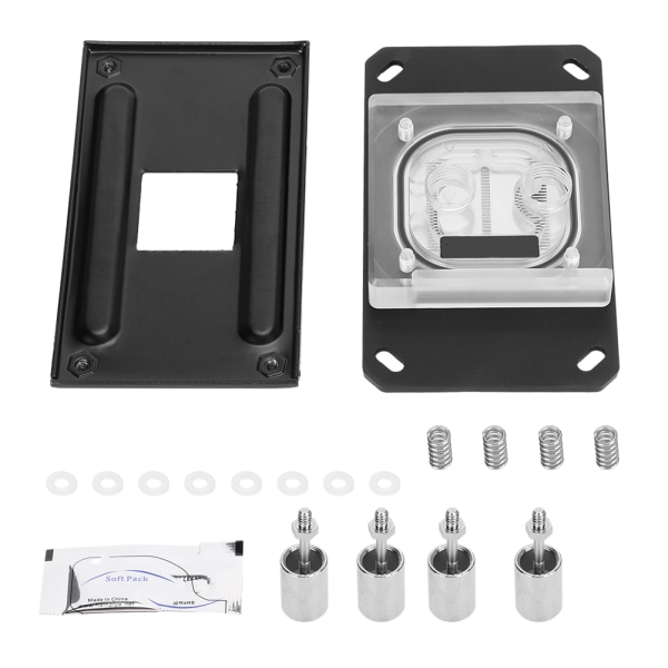 CPU Vattenkylningsblock Vattenblock Flytande Kylare med 3mm Kopparbasplatta för AM2 AM3