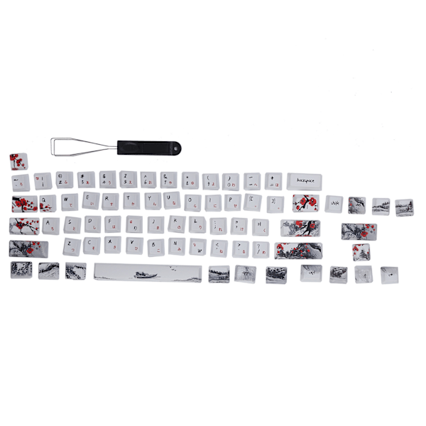 Keycaps PBT 5-sidig Sublimering 71 Tangenter Tangentbordstangenter för Mekaniska Optiska Tangentbord (Engelska Japanska)