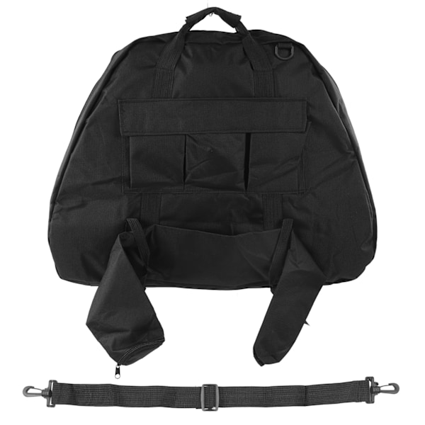 Canvas Composite Pulley Bow Bag Outdoor Archery Hiking Backpack Triangle Bow and Arrow Bag Shoulder Carrying Dual User Black