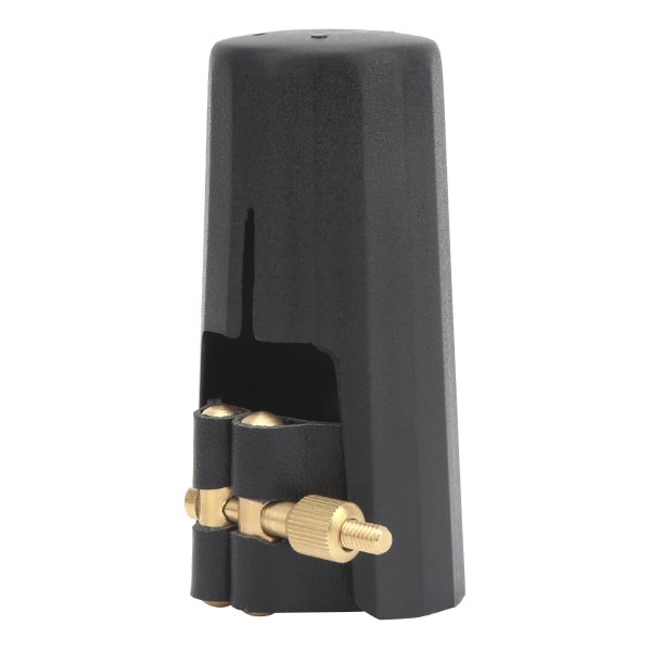 Altsaxofon Munstycksset PU Läder Ligatur Fäste Plastlock Vit Förpackning JS01