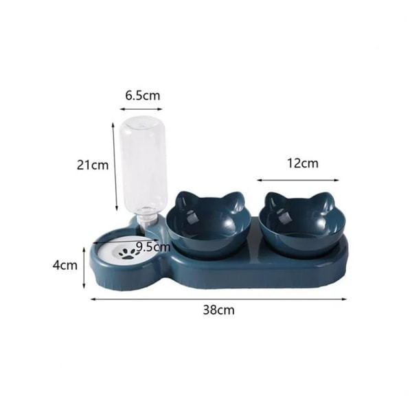 Food Bowl and Dispenser for Cat - Automatic blue