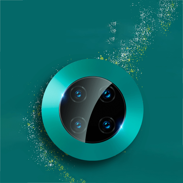 3 stk. ripebestandig HD svart linse speil beskyttelsesfilm ved sprøytestøping for Huawei Mate30pro