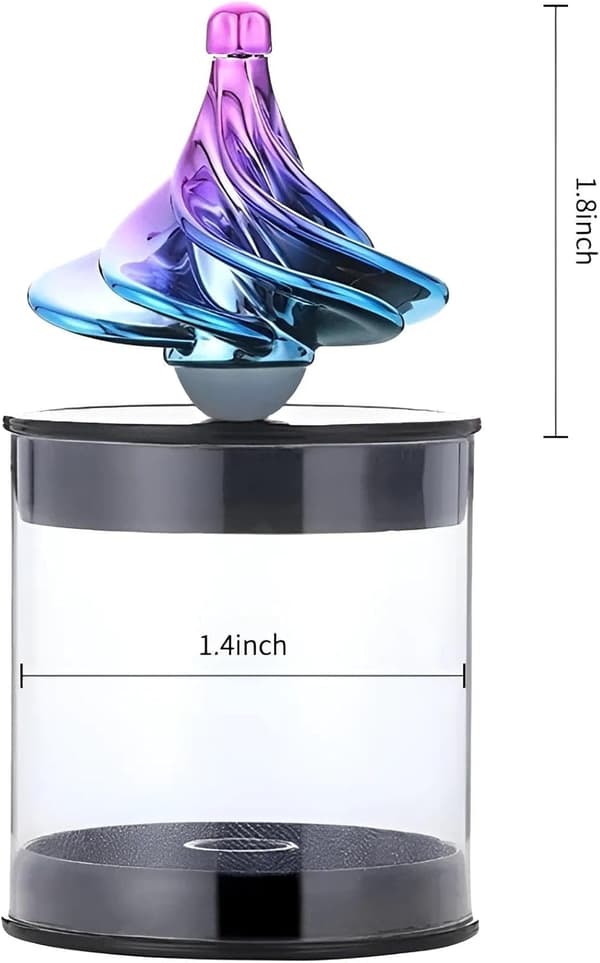 Wind-up Spinning Top Stress Relief Toy - Two-Tone Colorful (Boxed)