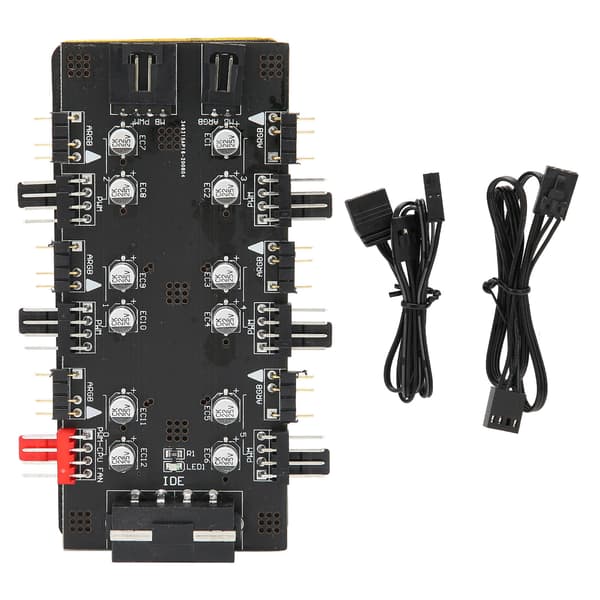 6-vejs Splitter Hub 4PIN PWM Hastighedsregulering 3PIN ARGB Lysstyring Ekspansionskort IDE Interface