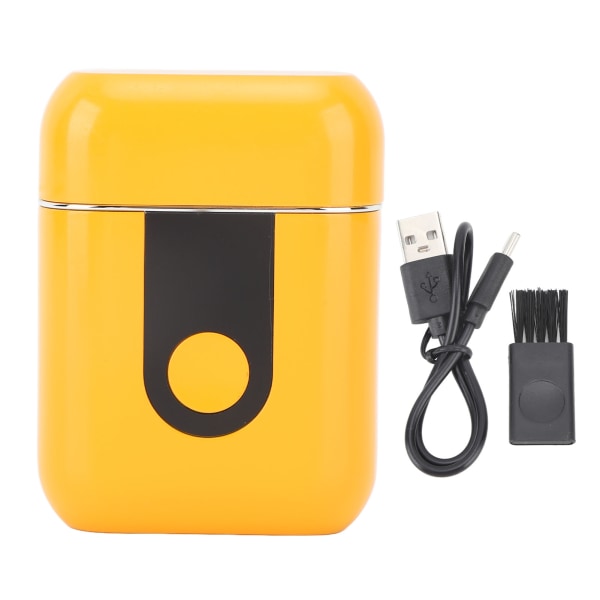 Mini sähköparranleikkuri taskukokoinen Type C -lataus IPX6 vedenpitävä kannettava parranleikkuri sisäänrakennetulla akulla miehille oranssi
