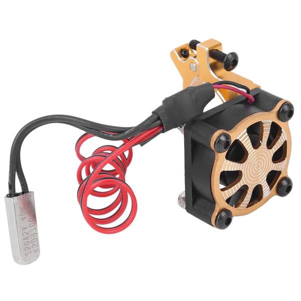 RC Modelbil Motor Køleventilator Køleplade med Termisk Sensor til 540 550 3650 3660Gylden