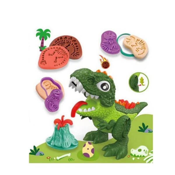 Børns lerlegetøjssæt, dinosaurmodellervoks, lerlegetøj med forme