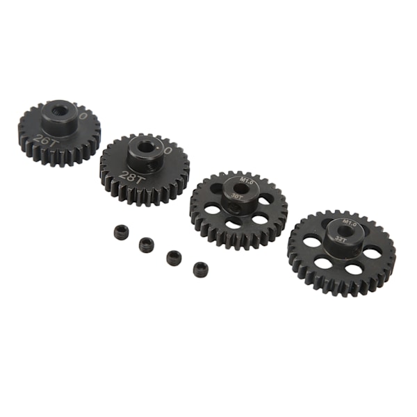RC Motorväxel 26T 28T 30T 32T 25DP M1 5mm Metall RC Motor Pinjonguppsättning för 1/8 RC Bilar