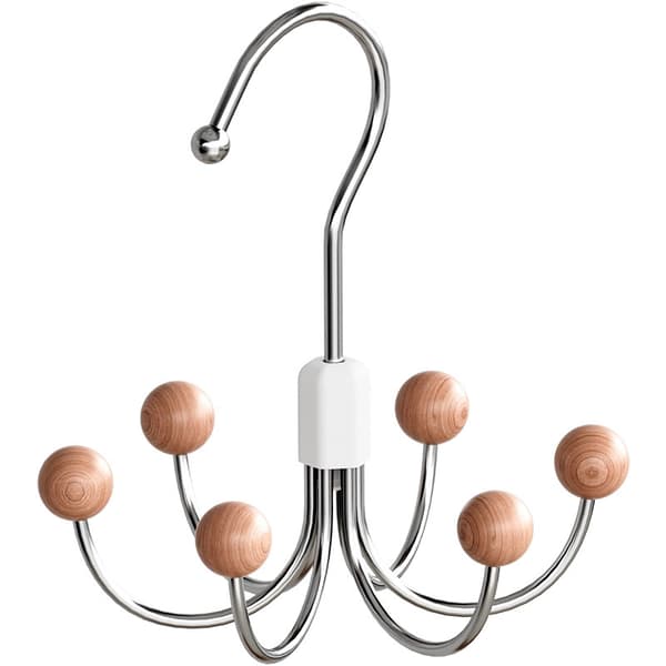 360-degree rotating hanger, scarf hanger, wardrobe hook, handbag organizer
