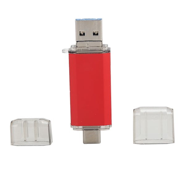 USB 3.0 U Disk Röd Aluminiumlegering Tre-i-ett Höghastighets Masslagringsenhet (128GB)