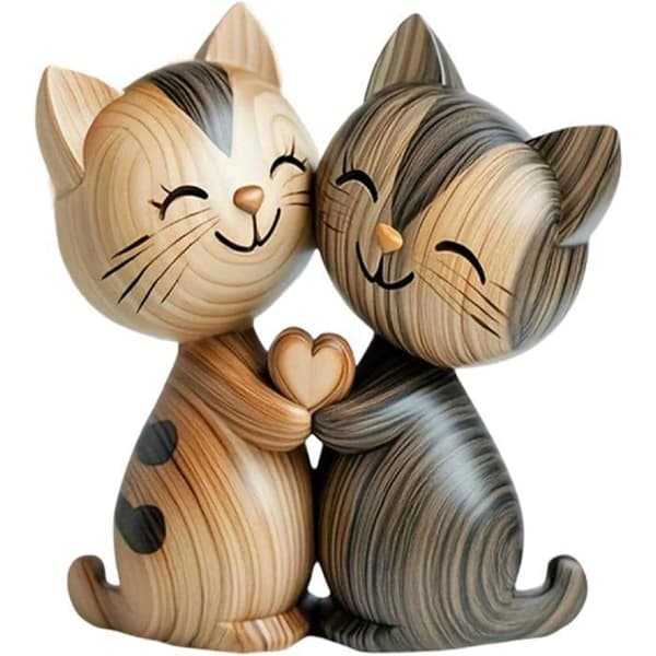 Treprydnader - Katt - Natur - 2 stk - Moderne design - Flat 2D-design