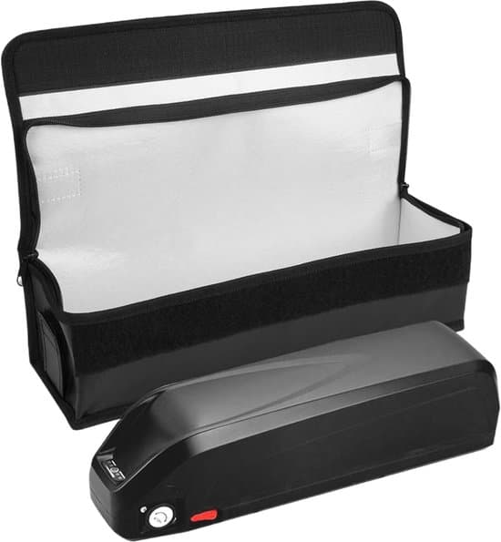 Fireproof E-bike Battery Pack - E-bike Battery Storage Box - Fireproof Battery Holder - 41 x 10 x 12 cm