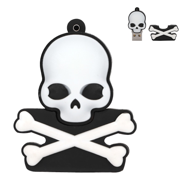 U Disk Hodeskalle Personlighet Nye Gaver Kompakt Mini U Disk Flash Disk Halloween Gaver 128GB