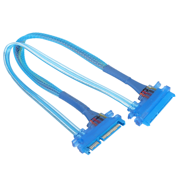 Sata-kabel 7+15Pin Hann til Hunn 22 Pin SSD 3.0 Data Strømforlengelseskabel for Ekstern Harddisk Dataoverføring (30cm)