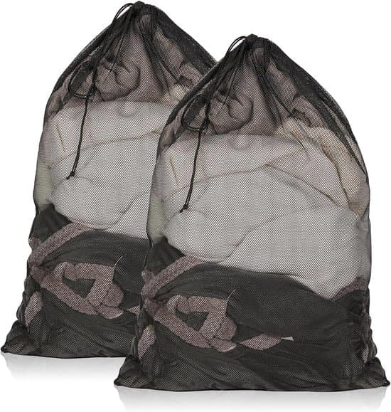 Vasketøjspose – 60x90cm stor vaskepose – 2-delt sæt – til vask – vaskepose til undertøj – vaskepose til bh – vaskepose – vaskenet