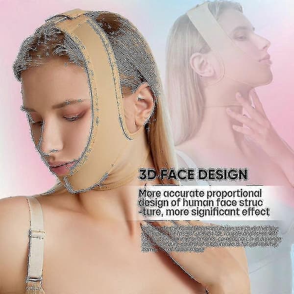 Compression Chin Strap for Facelift, Neck Lift, Post-Surgery Lift, Post-Liposuction Compression Garment - PP